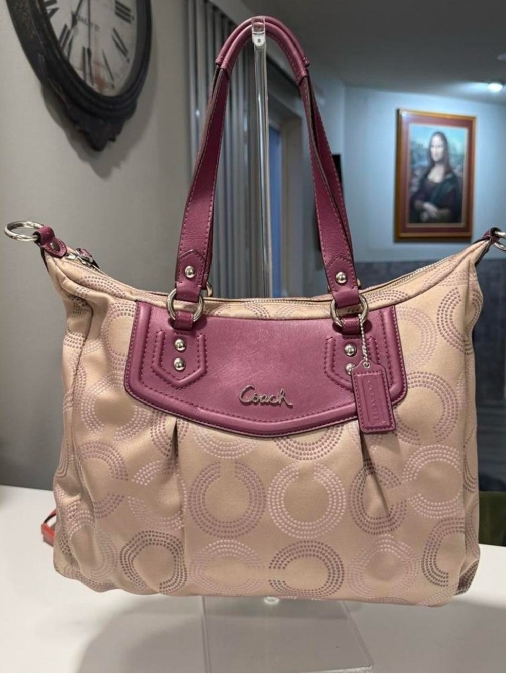 Coach Ashley Dotted Op Art Convertible Shoulder Bag